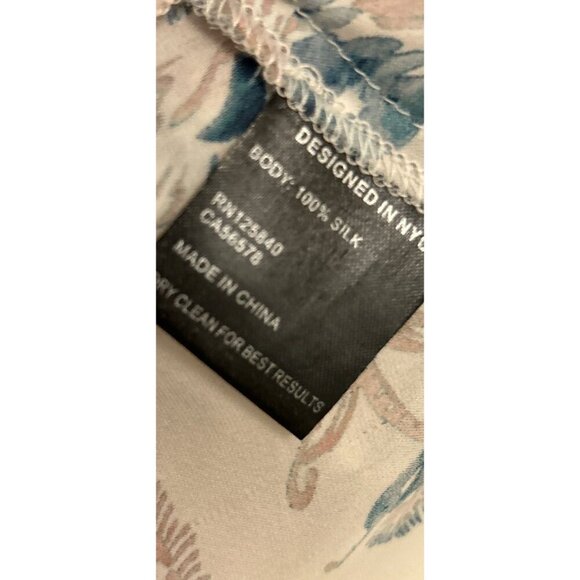 INTERMIX Floral Print One-Shoulder Ruffled Blouse Lightweight Size Small - Picture 7 of 8